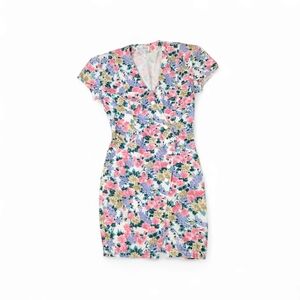 Paris‎ Blues Vibrant Floral Tailored Mini Dress Size: 3 Festival